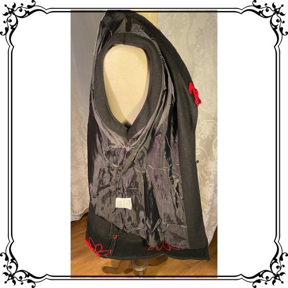 BOO RADLEY GORGEOUS LONG BLK VEST (SZ SMALL) (BNWT) - Picture 12 of 13